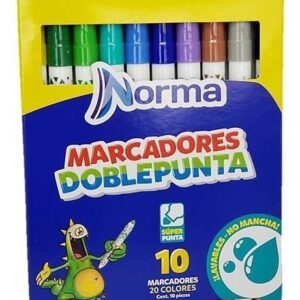 10501 - MARCADOR NORMA X10 LAVABLES DOBLE PUNTA