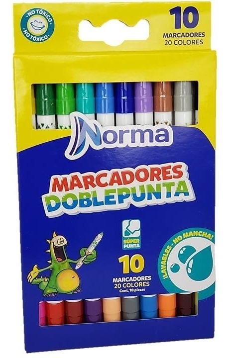 10501 - MARCADOR NORMA X10 LAVABLES DOBLE PUNTA 10501 - MARCADOR NORMA X10 LAVABLES DOBLE PUNTA
