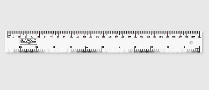1836 - REGLA PLÁSTICA APOLO 30CM 1836 - REGLA PLÁSTICA APOLO 30CM